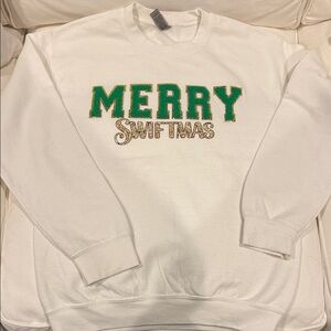 EUC Merry Swiftmas crewneck sweatshirt, small